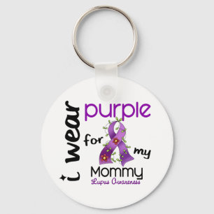 Lupus ik DRAAG PAARS voor MIJN MOMMY 43 Sleutelhanger
