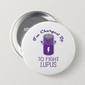 Lupus in rekening gebracht tot vechtlupus ronde button 7,6 cm (Voorkant /achterkant)