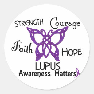 Lupus Keltische vlinder 3 Ronde Sticker