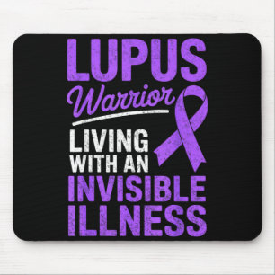 Lupus krijger die leeft met een onzichtbare ziekte muismat