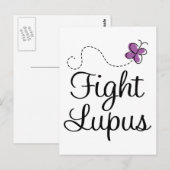 Lupus paarse vlinder briefkaart (Voorkant / Achterkant)