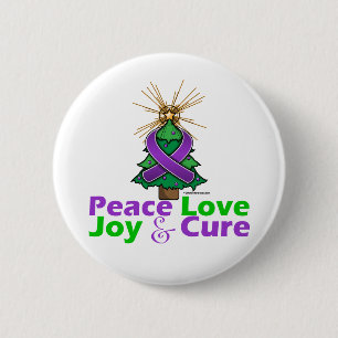Lupus Peace Love Joy Cure Ronde Button 5,7 Cm