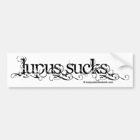 Lupus Sucks Bumpersticker (Voorkant)