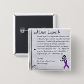 Lupus... Vierkante Button 5,1 Cm (Voorkant /achterkant)