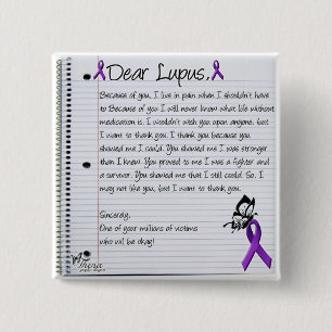 Lupus... Vierkante Button 5,1 Cm