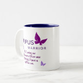 Lupus Warrior - BewustmakingsMok Tweekleurige Koffiemok (Voorkant links)