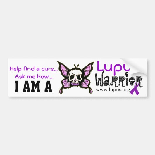 Lupus Warrior... geef nooit op. Bumpersticker (Voorkant)