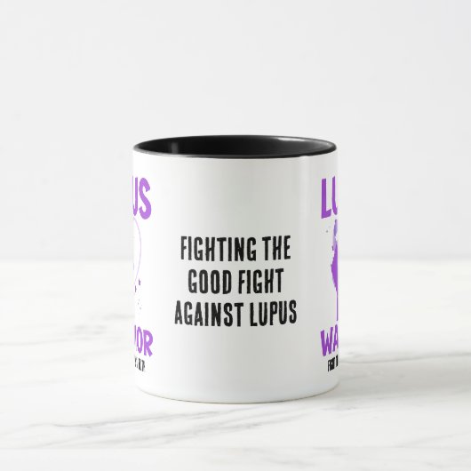 LUPUS WARRIOR Paarse Aangepaste Bewustmaking Mok (Midden)