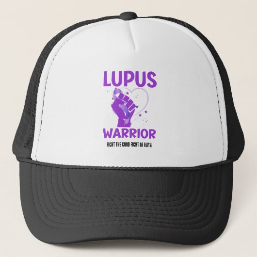 LUPUS WARRIOR Paarse bewustmaking maand Trucker Pet (Voorkant)
