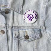 Lupus Warrior Paarse Bewustzijnslint Button (In situ)