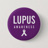 Lupusbewustzijn Paarse Ronde Button 5,7 Cm (Voorkant)