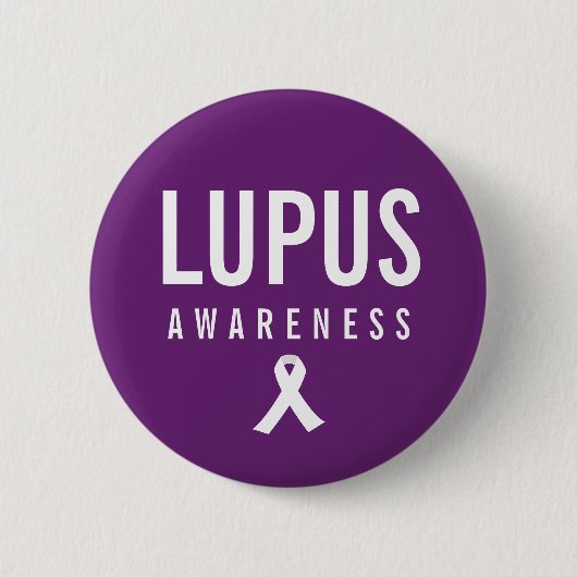 Lupusbewustzijn Paarse Ronde Button 5,7 Cm (Voorkant)