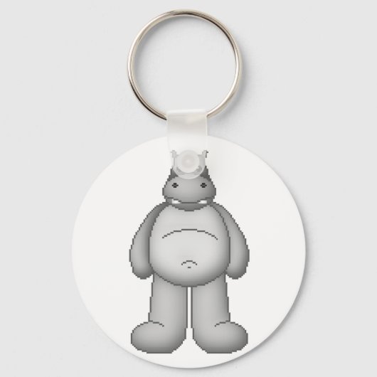 Lura's Critter Plump Hippo Sleutelhanger (Voorkant)
