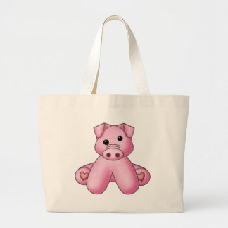 Lura's gevulde varken grote tote bag