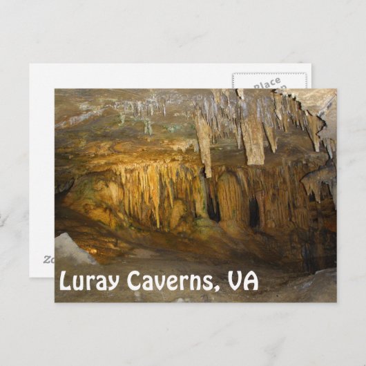 Luray Caverns, carte postale VA (Devant / Derrière)