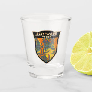 Luray Caverns Virginia Travel Art Badge Shot Glas