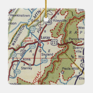 Luray VA kaart Keramisch Ornament