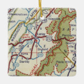 Luray VA  kaart Keramisch Ornament (Voorkant)