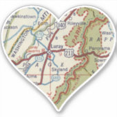 Luray Virginia  Map Sticker (Voorkant)
