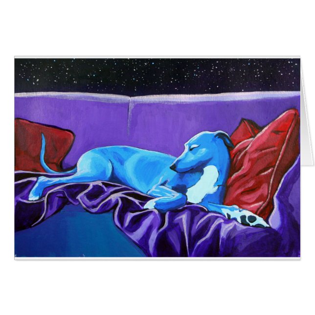 'Lurcher illuminé par les étoiles (Devant horizontal)