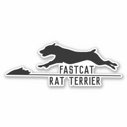 Lure de chat rapide Rat terrier autocollant (Devant)