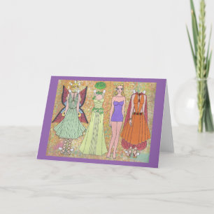 Luriel de Woodland Elf Paper Doll Blank Kaart