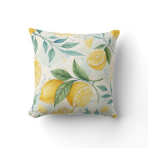 Luscieux Lemons Petit Carré Coussin