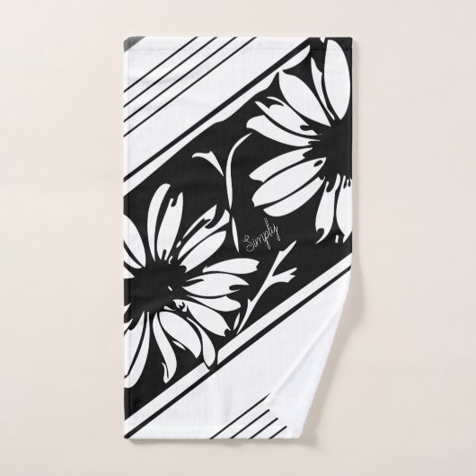 Luscieuze aardbeien op zwart-wit bad handdoek (Handdoek)