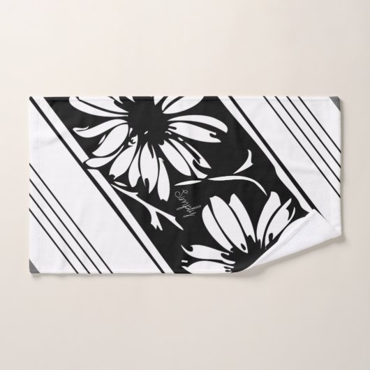 Luscieuze aardbeien op zwart-wit bad handdoek (Handdoek)