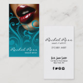 Luscious Glossy Lips Curliques | oceaanblauw Visitekaartje (Voorkant / Achterkant)