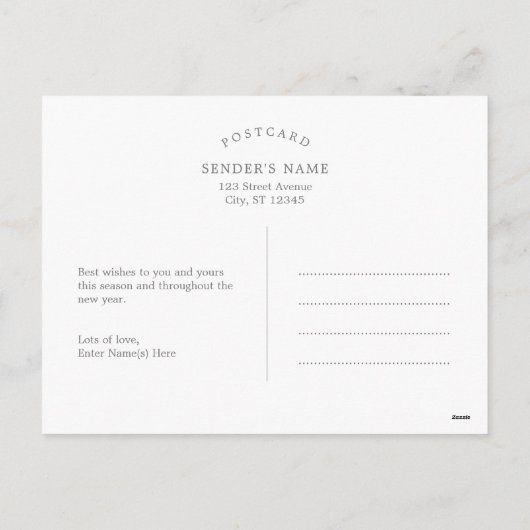 Luscious Joy Photo Holiday Briefkaart met kerstkaa (Achterkant)