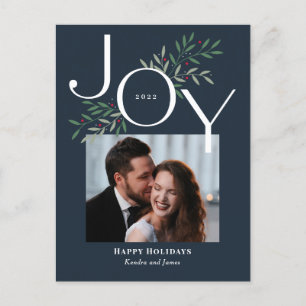 Luscious Joy Photo Holiday Briefkaart met kerstkaa
