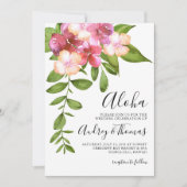 Luscious Leaves Hawaiian Wedding Invitation Kaart (Voorkant)