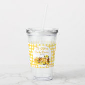 Luscious Lemon Cake Ginger Tea Familiereünie Acryl Drinkbeker (Achterkant)