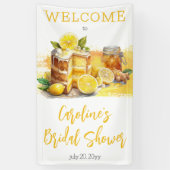 Luscious Lemon Cake Ginger Tea Vrijgezellenfeest Spandoek (Verticaal)