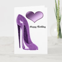 Luscious Lila Stiletto High Hiel Shoe and Heart