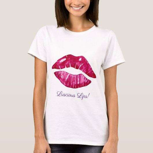 Luscious Lips Design Ladies T-shirt (Voorkant)