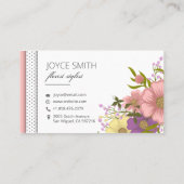 Luscious Multi Color Floral Visitekaartje (Achterkant)