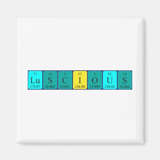 Luscious periodiek table word magnet magneet (Voorkant)