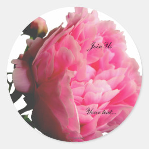 Luscious Pink Peony Custom Envelope zegels