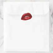 Luscious Red Lipstick voor vrouwen Ronde Sticker (Tas)