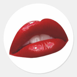 Luscious Red Lipstick voor vrouwen Ronde Sticker
