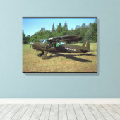 Luscombe, T-8F, 1948_Classic Aviation Canvas Afdruk (Insitu (Houten vloer))