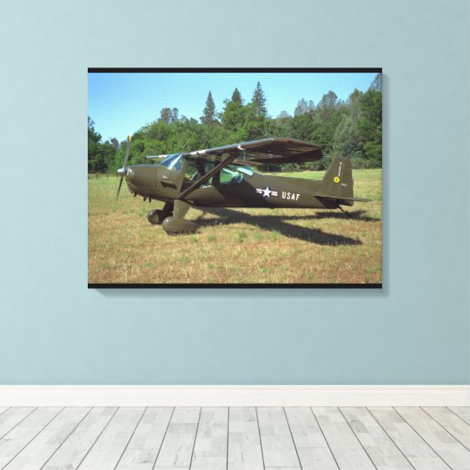 Luscombe, T-8F, 1948_Classic Aviation Canvas Afdruk (Insitu (Houten vloer))