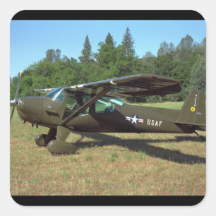 Luscombe, T-8F, 1948_Classic Aviation Vierkante Sticker