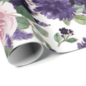 Lush Blossom | Paars en roze flessenpatroon Cadeaupapier (Rol Hoek)