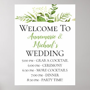 Lush Botanicals Wedding Ceremony Details Welkom Poster
