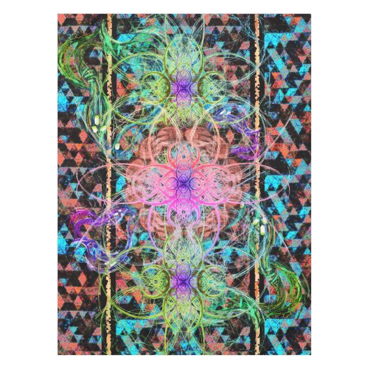 Lush Colorful Syberpunk Tafelkleed (Voorkant)