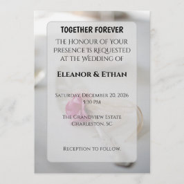 Lush Deep Red Rose Bouquet Moody Romantic Wedding  Kaart