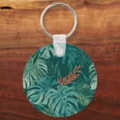 Lush Emerald Jungle Print Sleutelhanger (Achterkant)